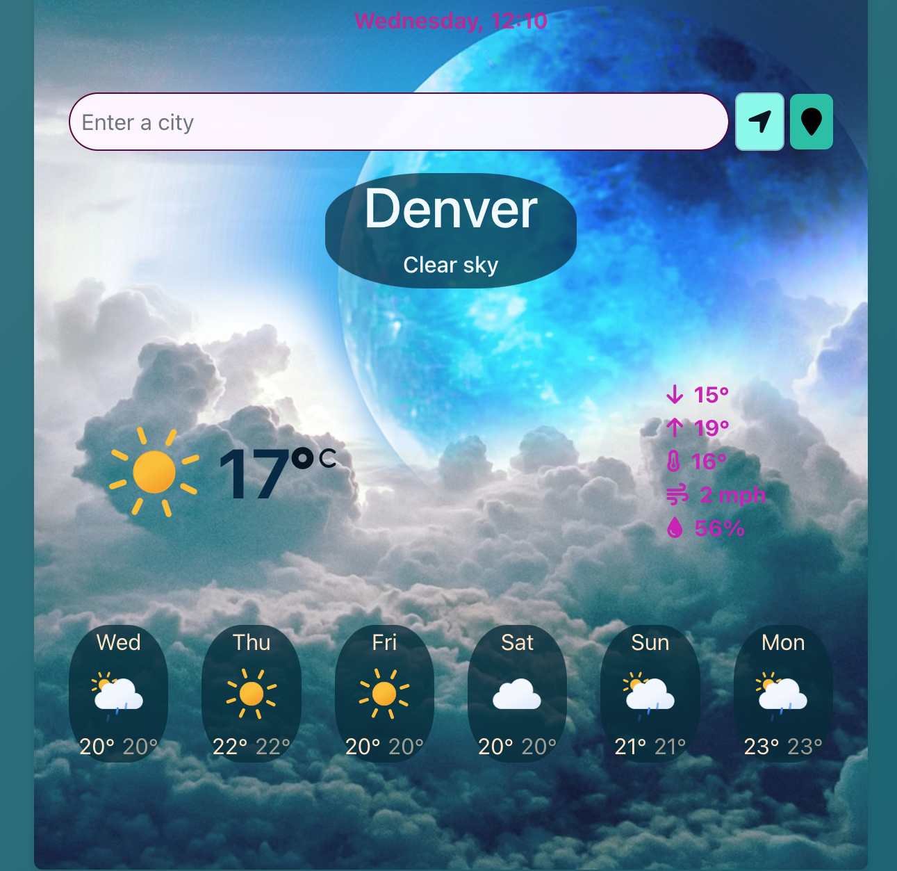 weather react app